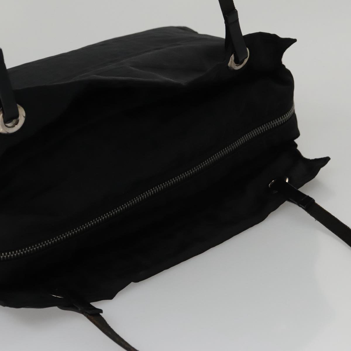 FENDI Zucca Canvas Shoulder Bag Black 104305