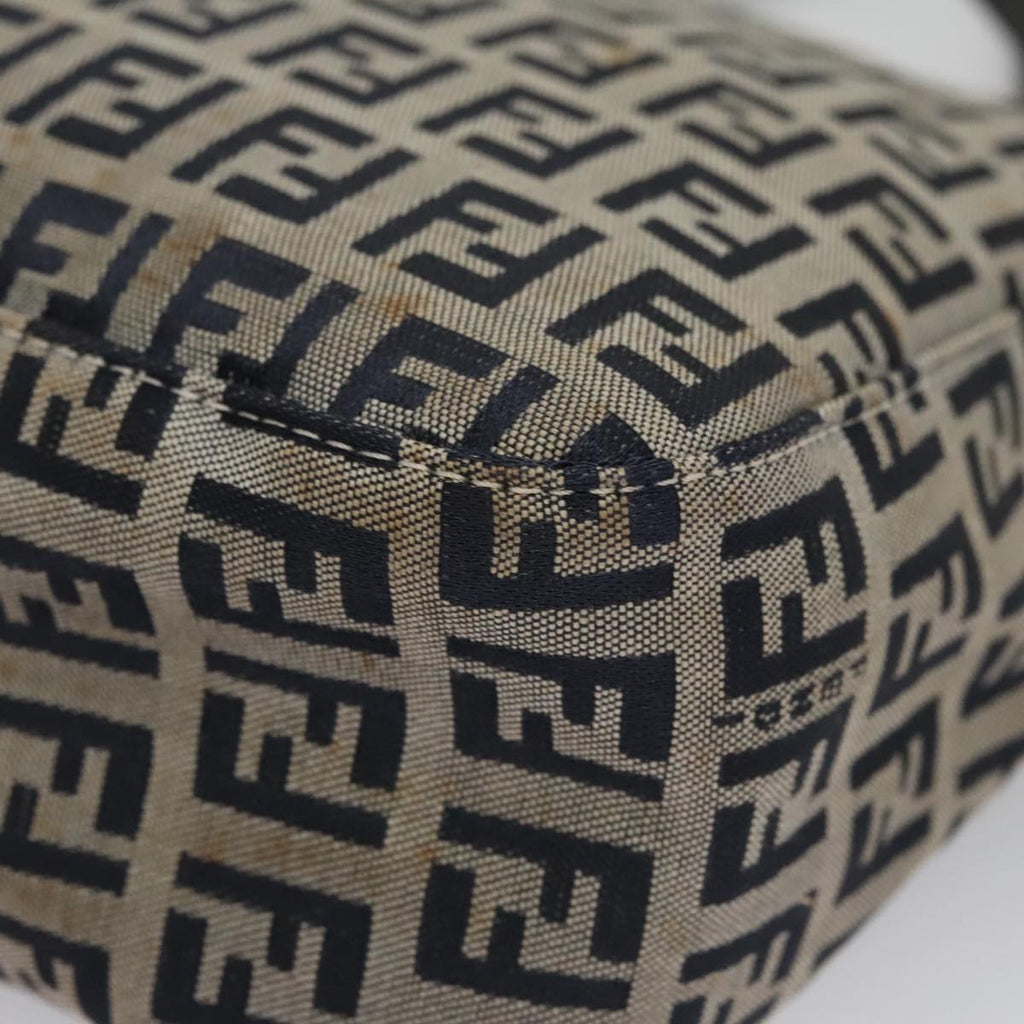 FENDI Zucchino Canvas Hand Bag Navy 104306