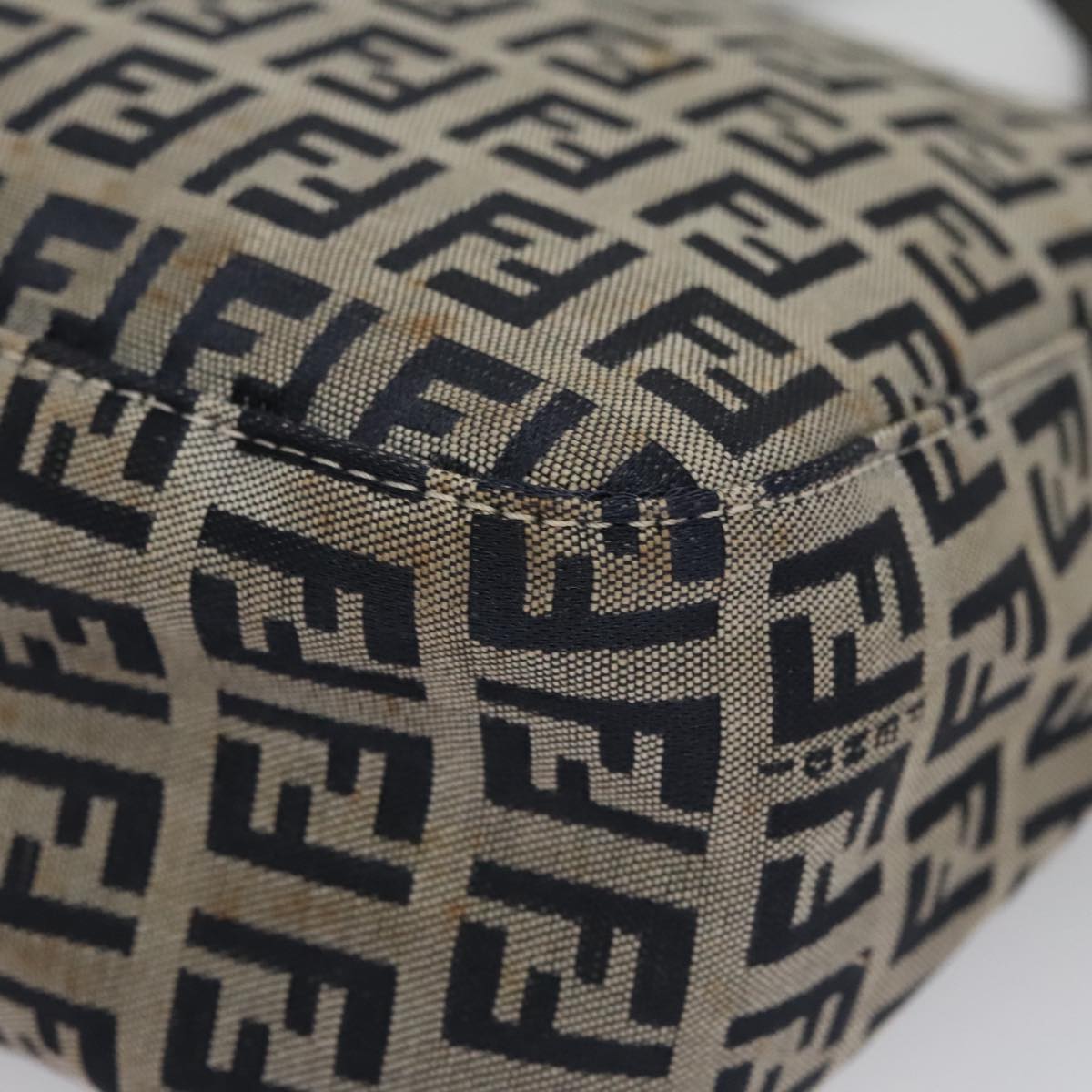 FENDI Zucchino Canvas Hand Bag Navy 104306