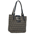 FENDI Zucchino Canvas Hand Bag Navy 104306