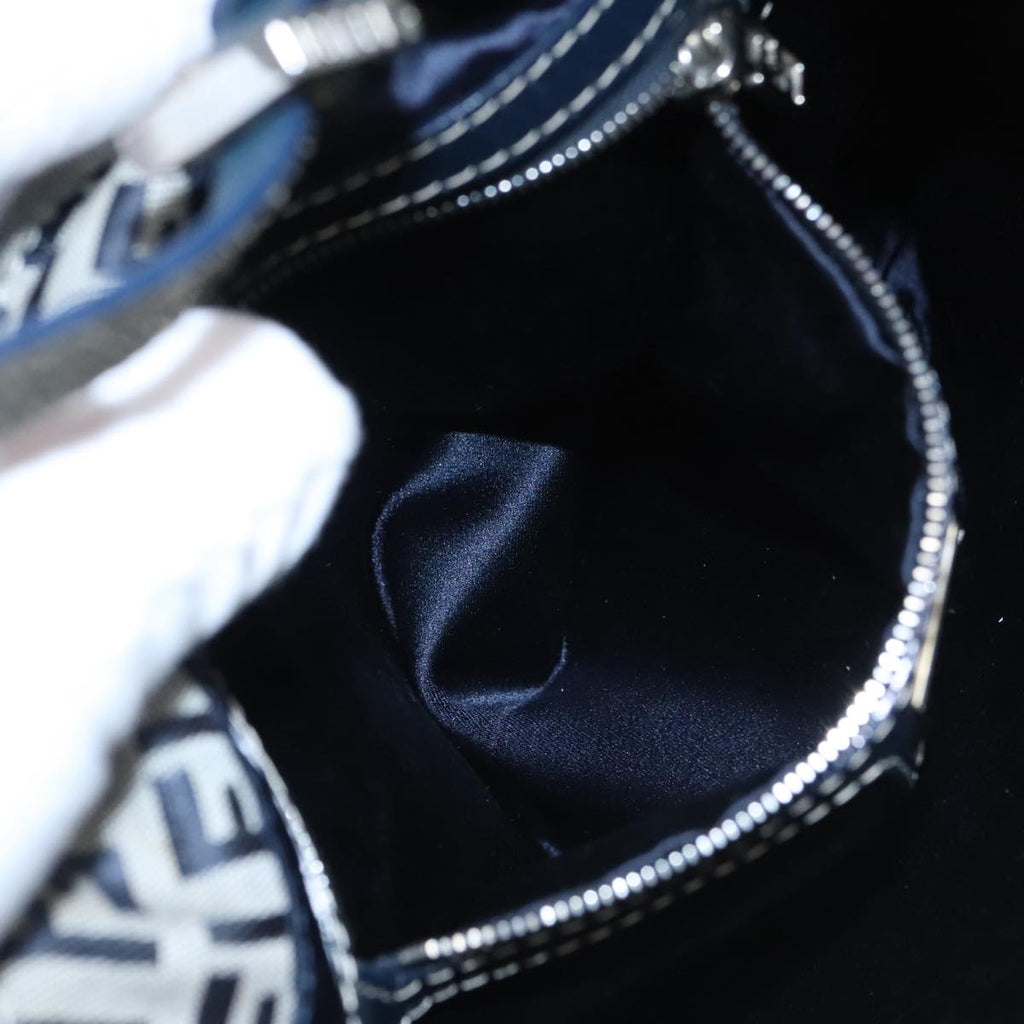 FENDI Zucchino Canvas Hand Bag Navy 104306