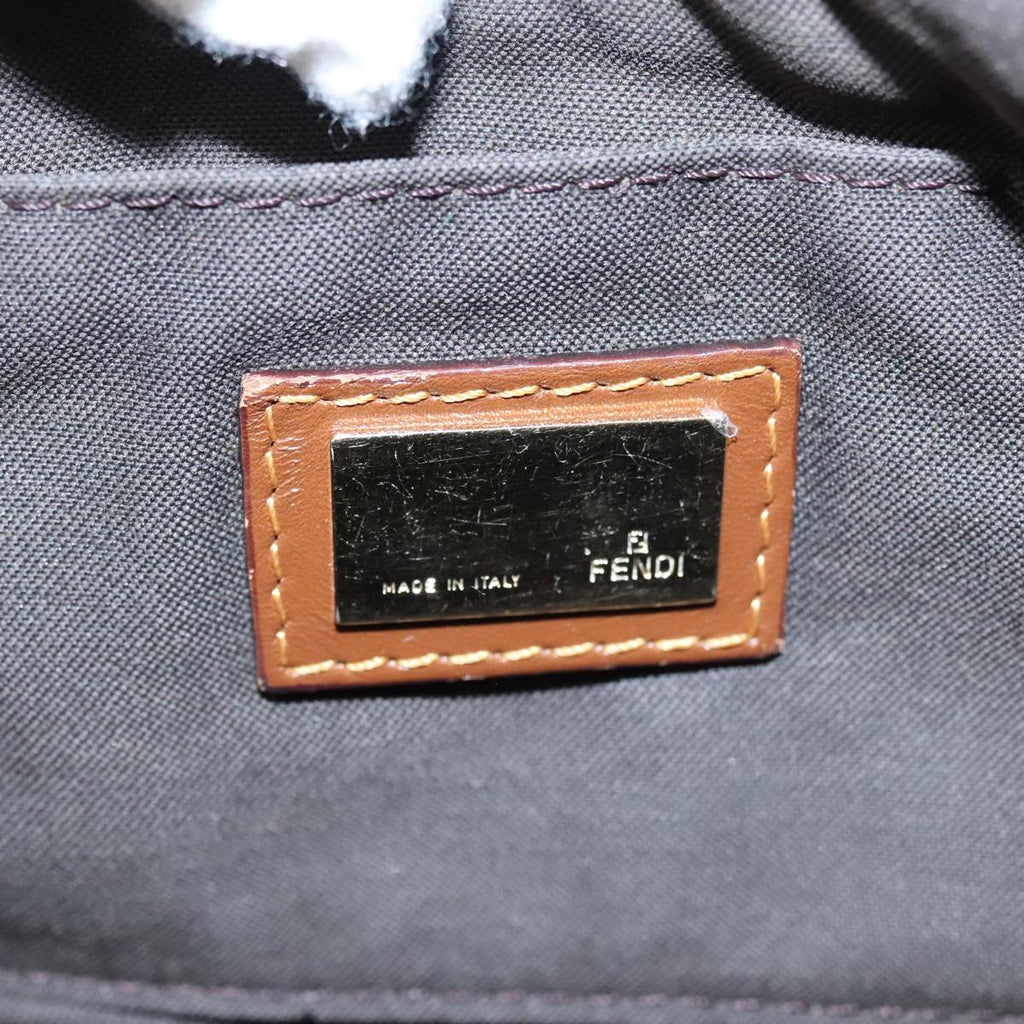 FENDI Zucca Canvas Shoulder Bag Denim Black 104385