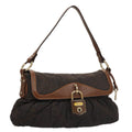 FENDI Zucca Canvas Shoulder Bag Denim Black 104385