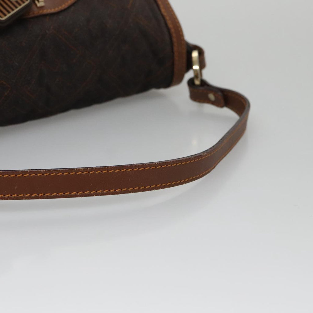FENDI Zucca Canvas Shoulder Bag Denim Black 104385