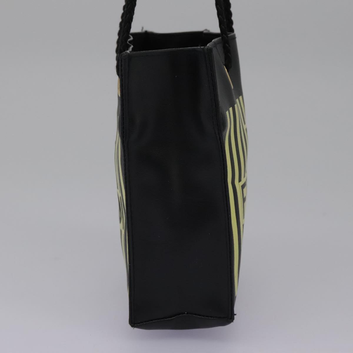 FENDI Mini Hand Bag Leather Black Green 104482