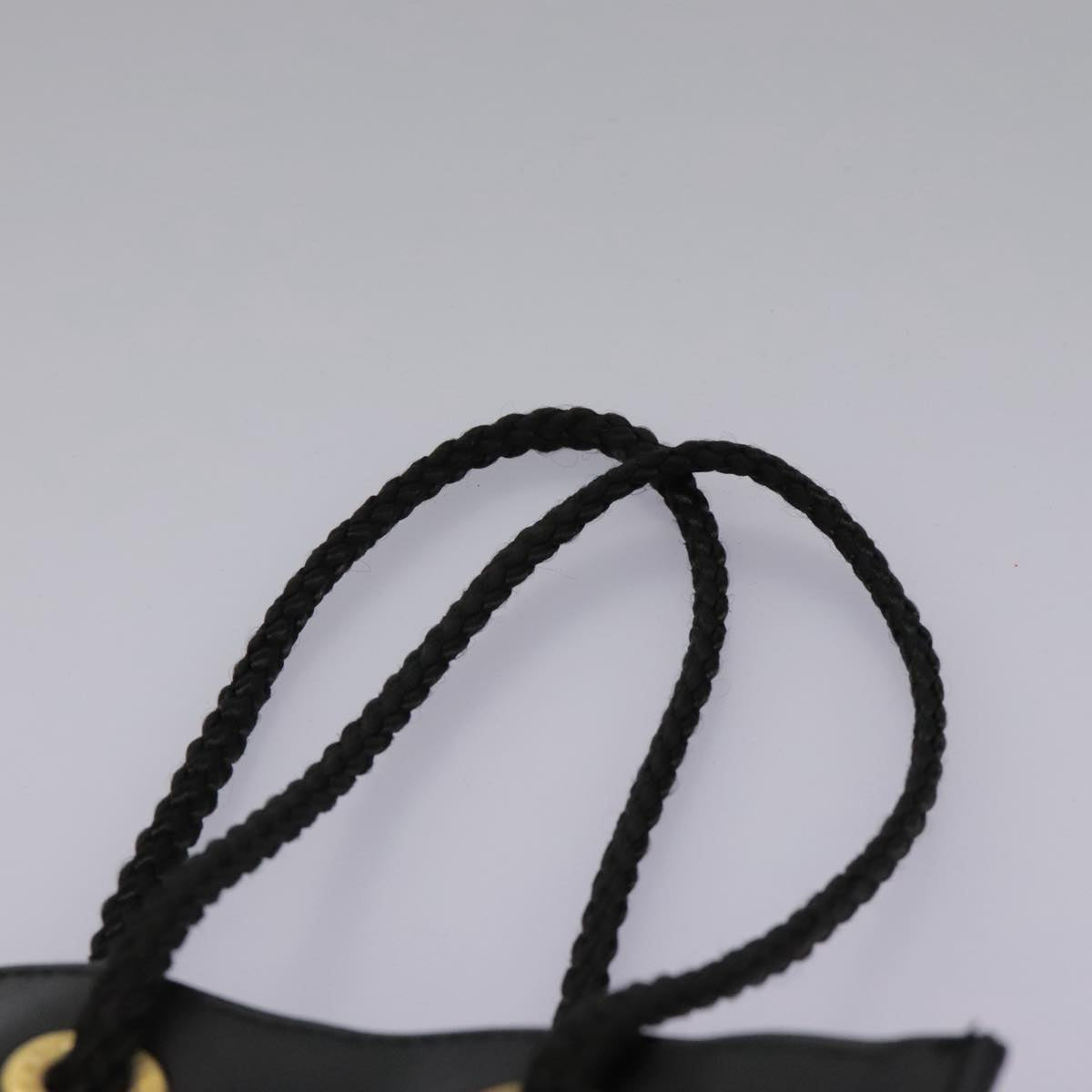 FENDI Mini Hand Bag Leather Black Green 104482