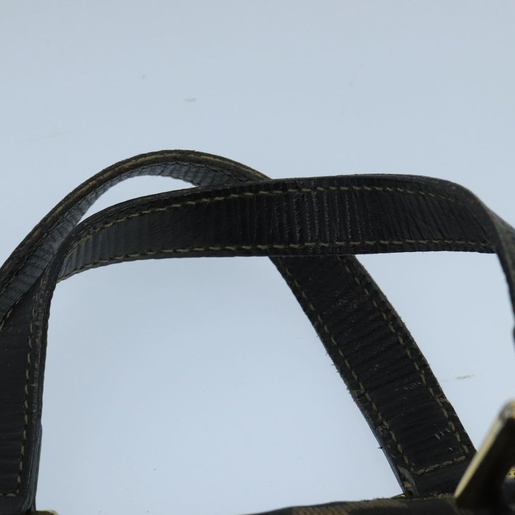 FENDI Zucca Canvas Hand Bag Brown Black gold 104531
