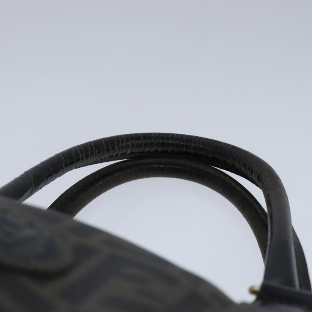 FENDI Zucca Canvas Boston Bag Brown Black 104558