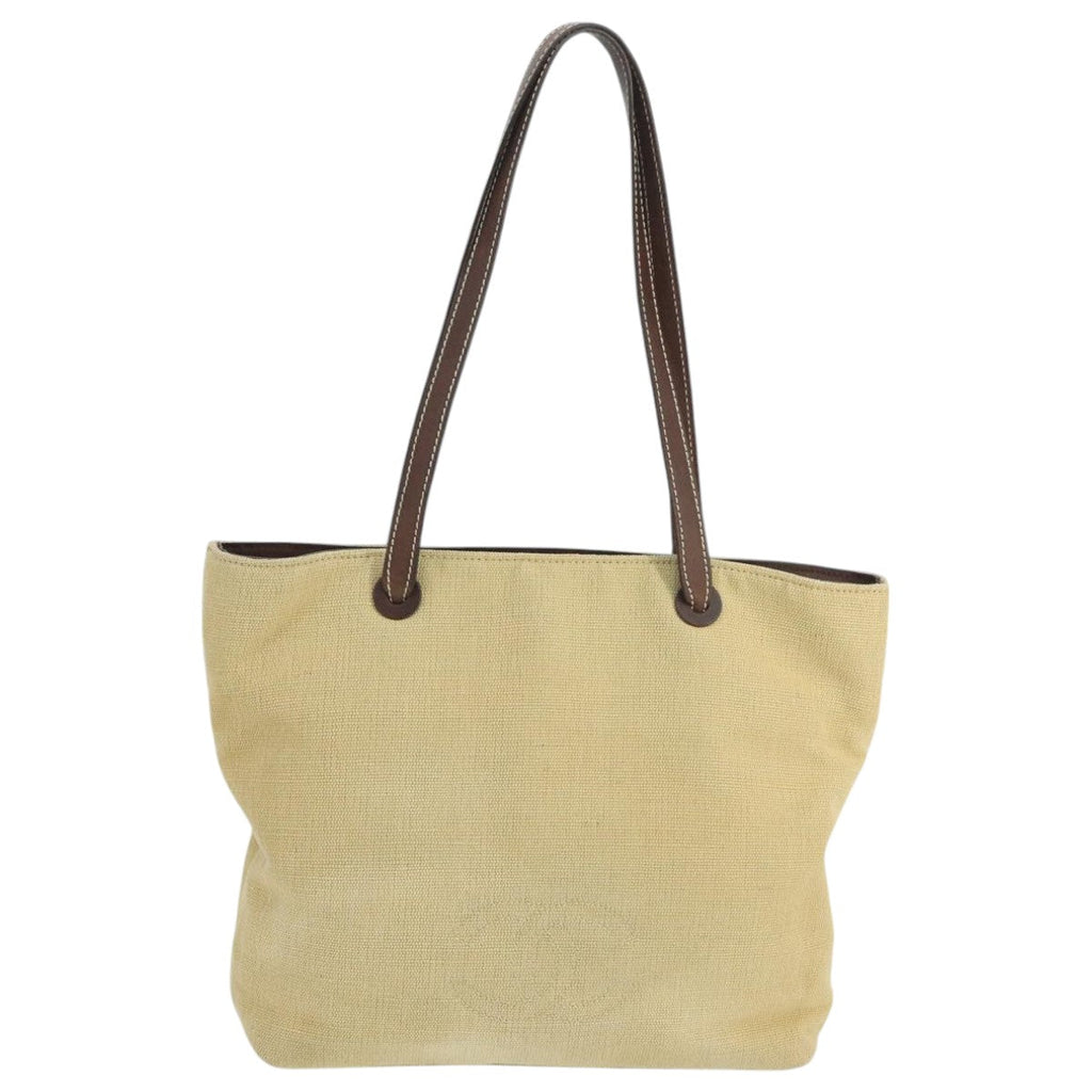 CHANEL COCO Mark Tote Bag Canvas Beige CC 104584