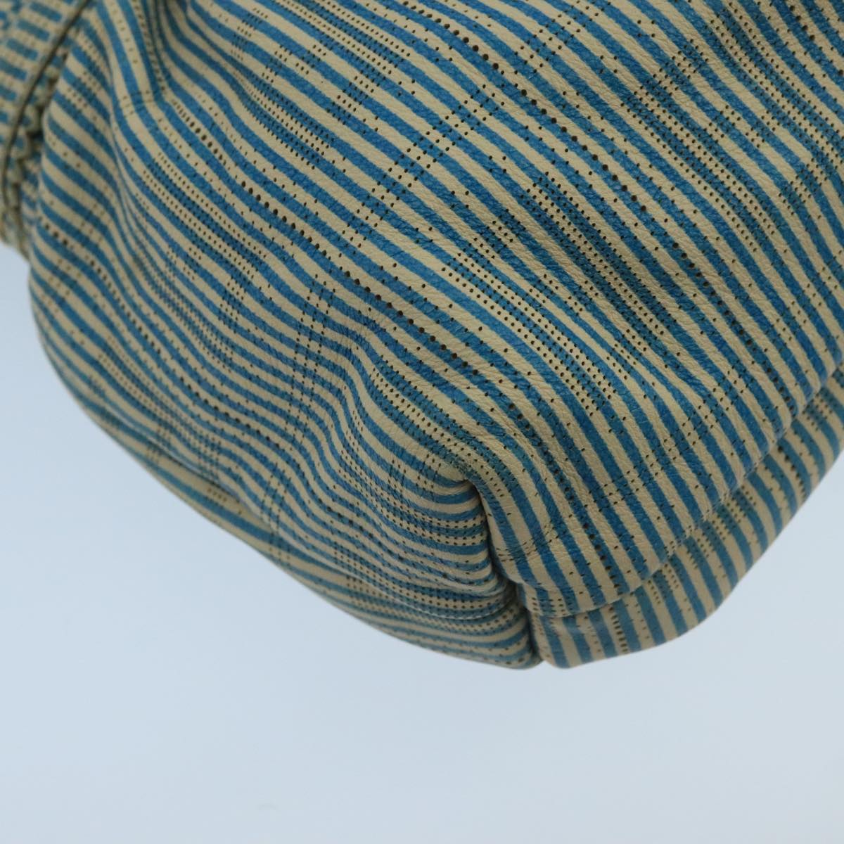 FENDI Zucca Canvas Shoulder Bag Blue 104625