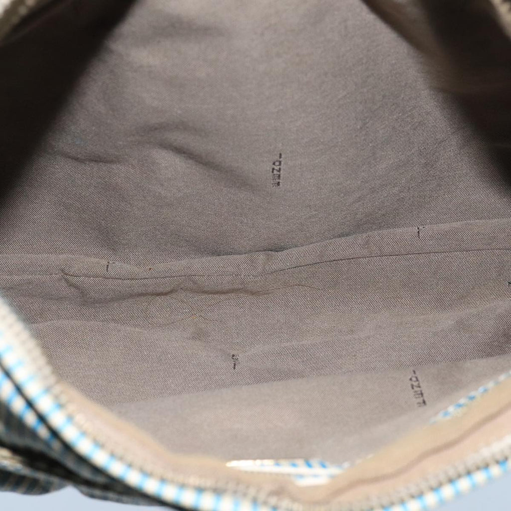 FENDI Zucca Canvas Shoulder Bag Blue 104625