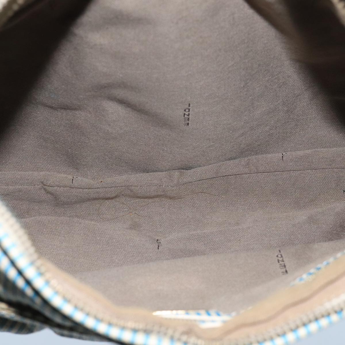 FENDI Zucca Canvas Shoulder Bag Blue 104625