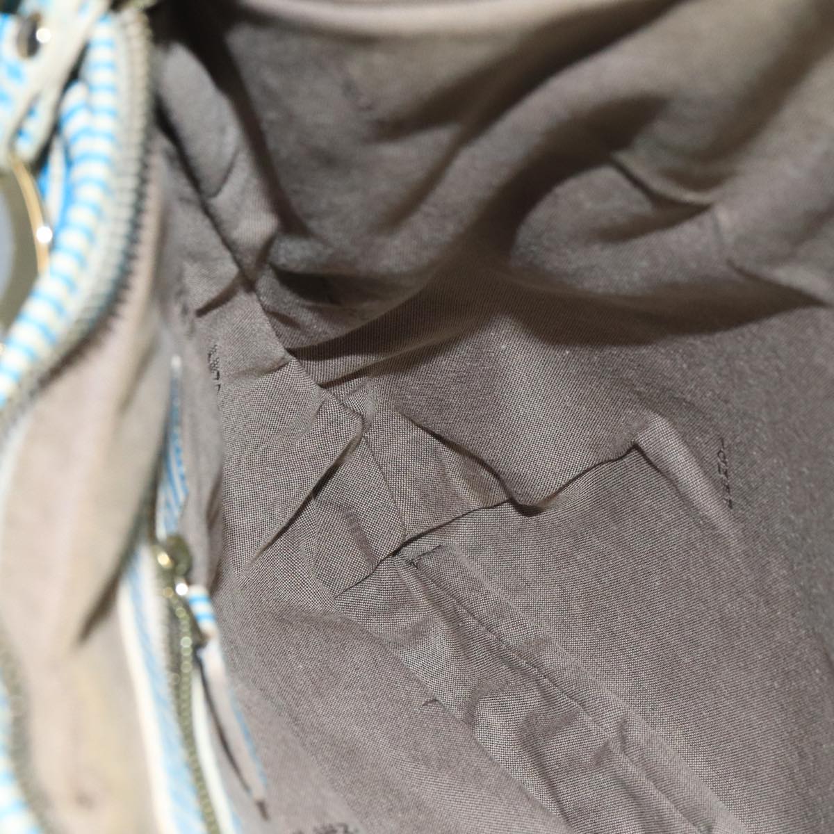 FENDI Zucca Canvas Shoulder Bag Blue 104625