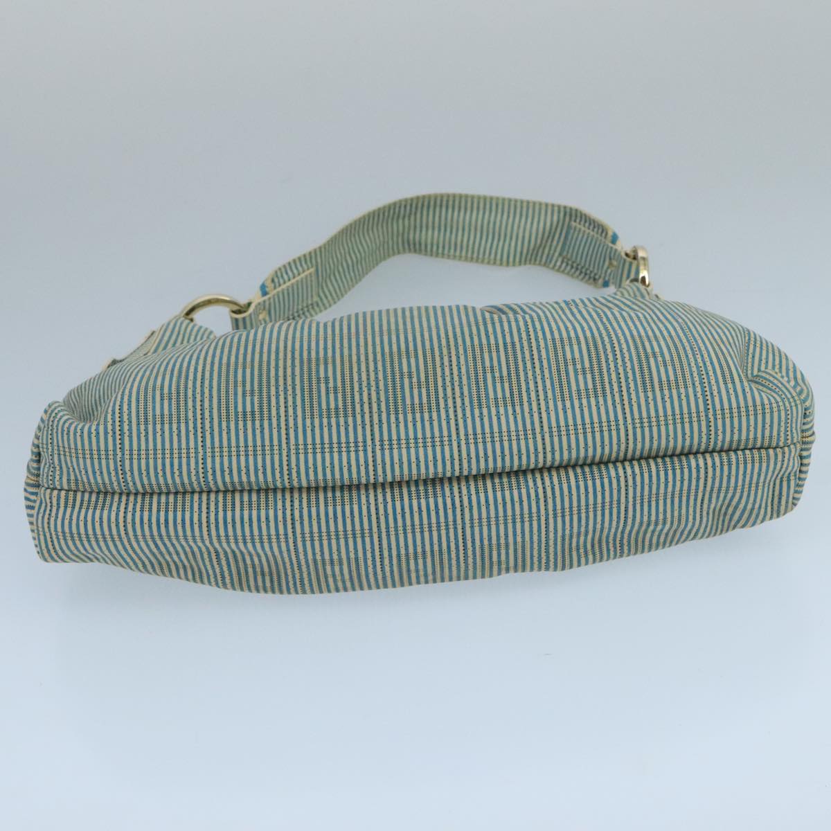 FENDI Zucca Canvas Shoulder Bag Blue 104625