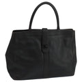 CHANEL Tote Bag Leather Brown CC 104647
