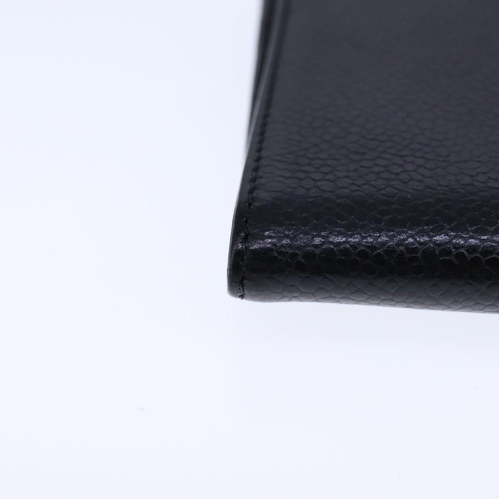 CHANEL Wallet Caviar Skin Black CC 104680