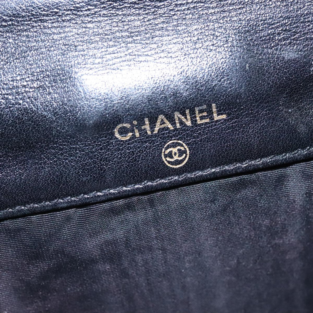 CHANEL Wallet Caviar Skin Black CC 104680