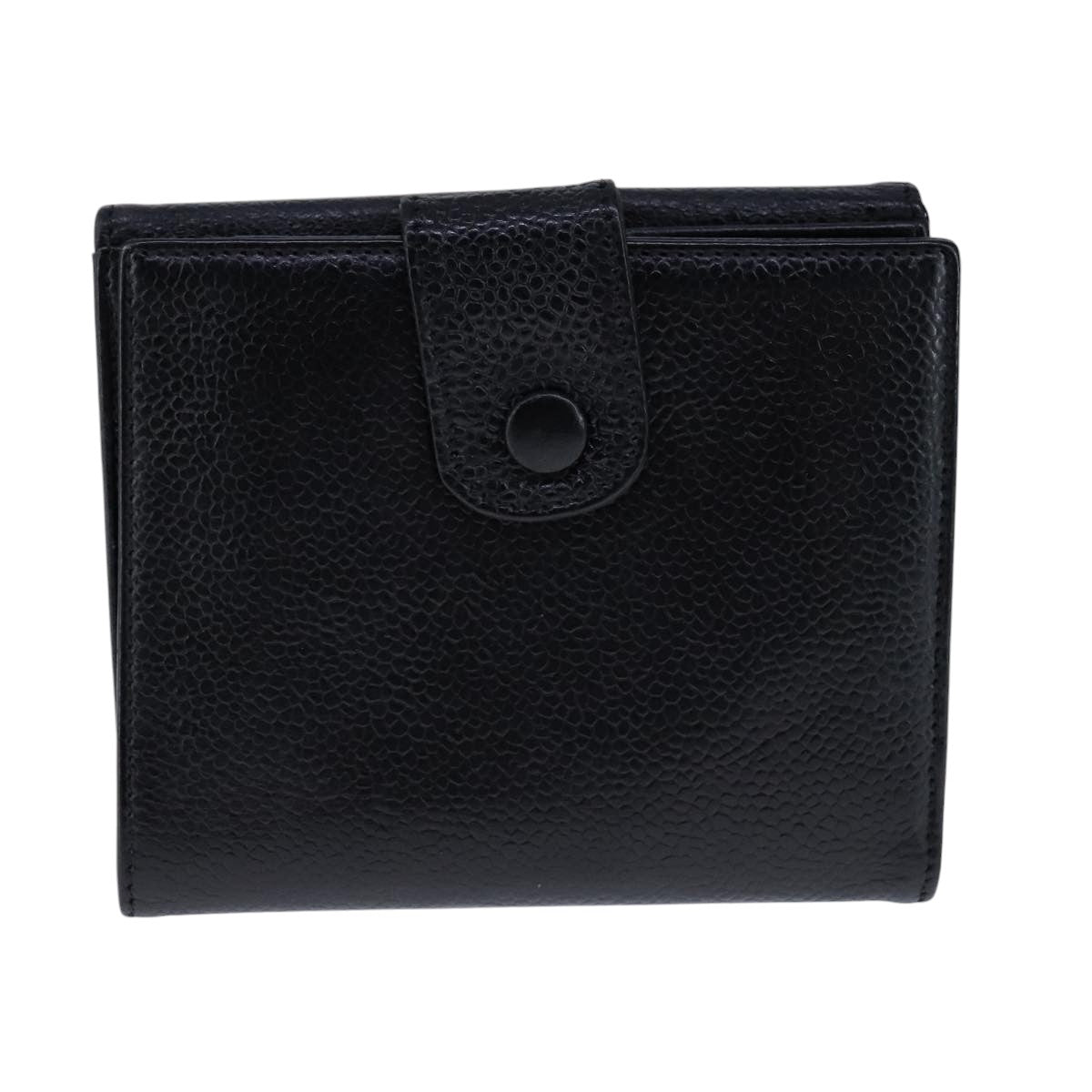 CHANEL Wallet Caviar Skin Black CC 104680