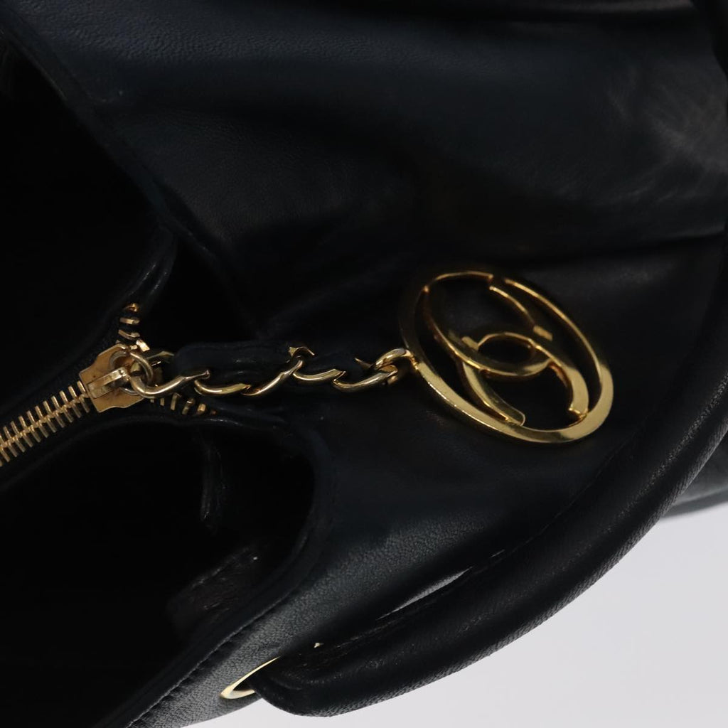 CHANEL COCO Mark Tote Bag Lamb Skin Navy CC 104720