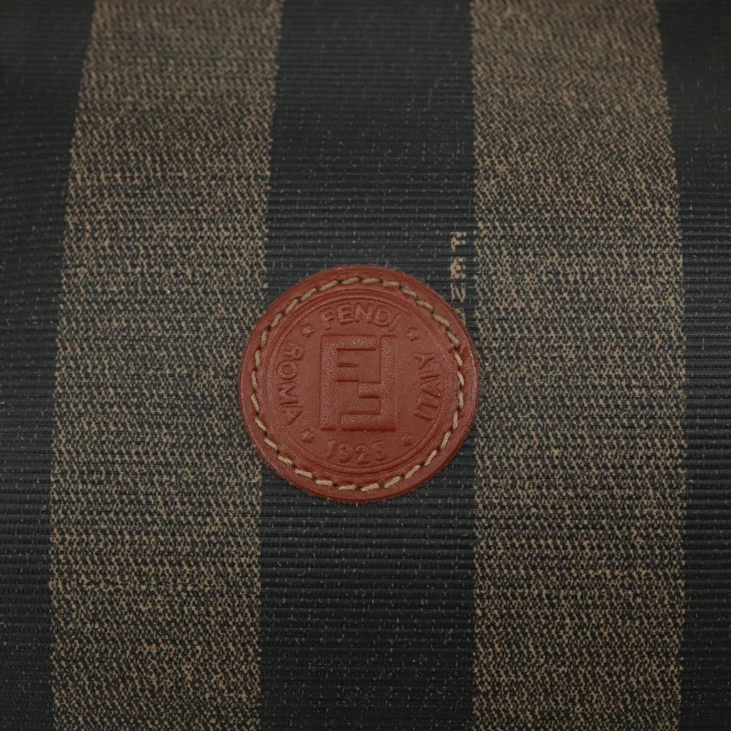 FENDI Pecan Canvas Hand Bag Coated Canvas Brown 104727