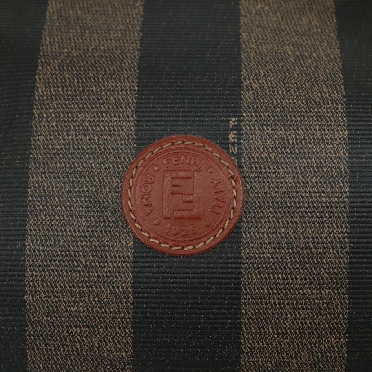 FENDI Pecan Canvas Hand Bag Coated Canvas Brown 104727