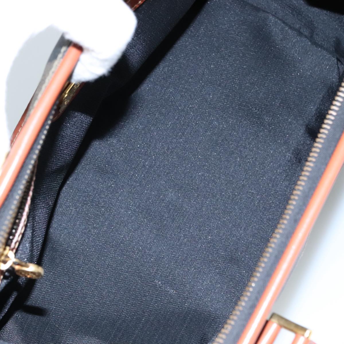 FENDI Pecan Canvas Hand Bag Coated Canvas Brown 104727