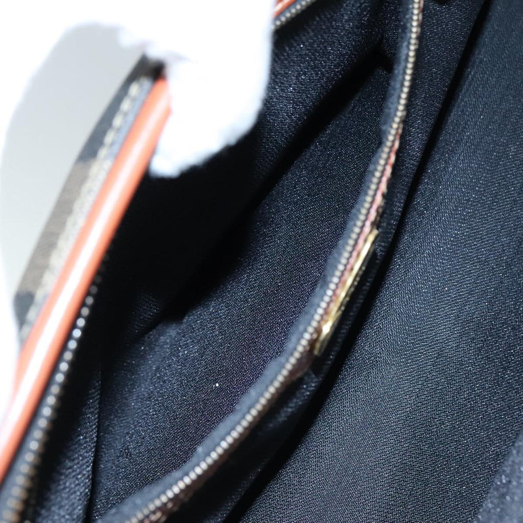 FENDI Pecan Canvas Hand Bag Coated Canvas Brown 104727