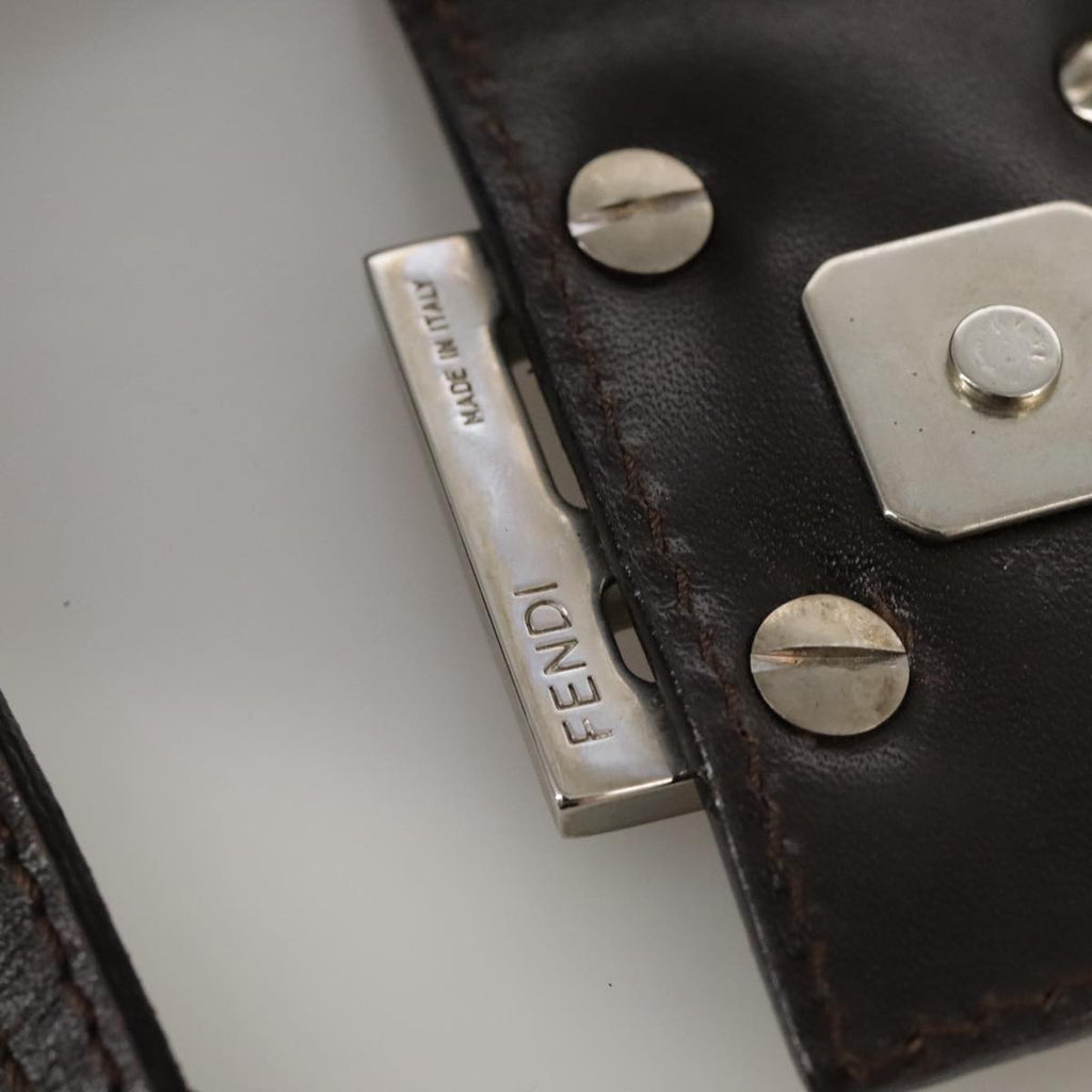 FENDI Zucca Canvas Shoulder Bag Brown 104730
