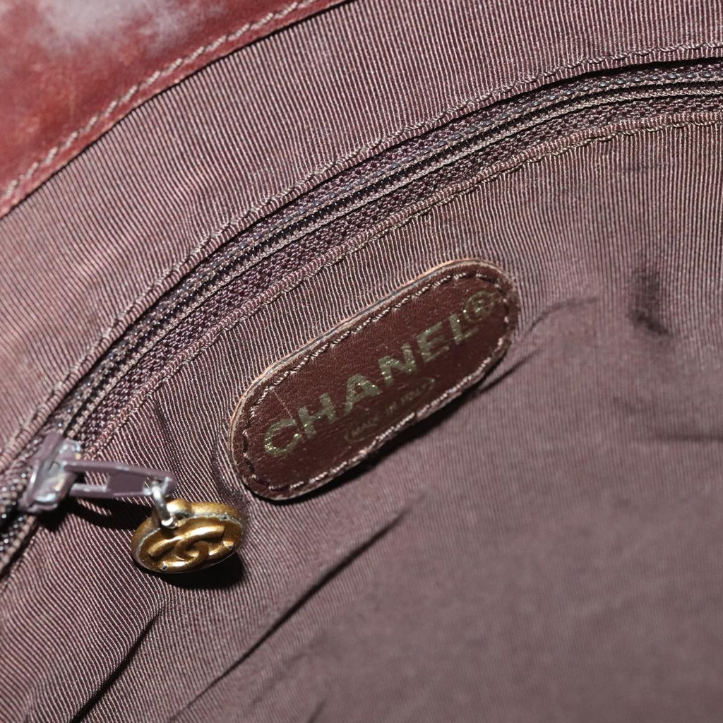CHANEL COCO Mark Tote Bag Denim Black Brown Gold CC 104765