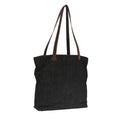 CHANEL COCO Mark Tote Bag Denim Black Brown Gold CC 104765