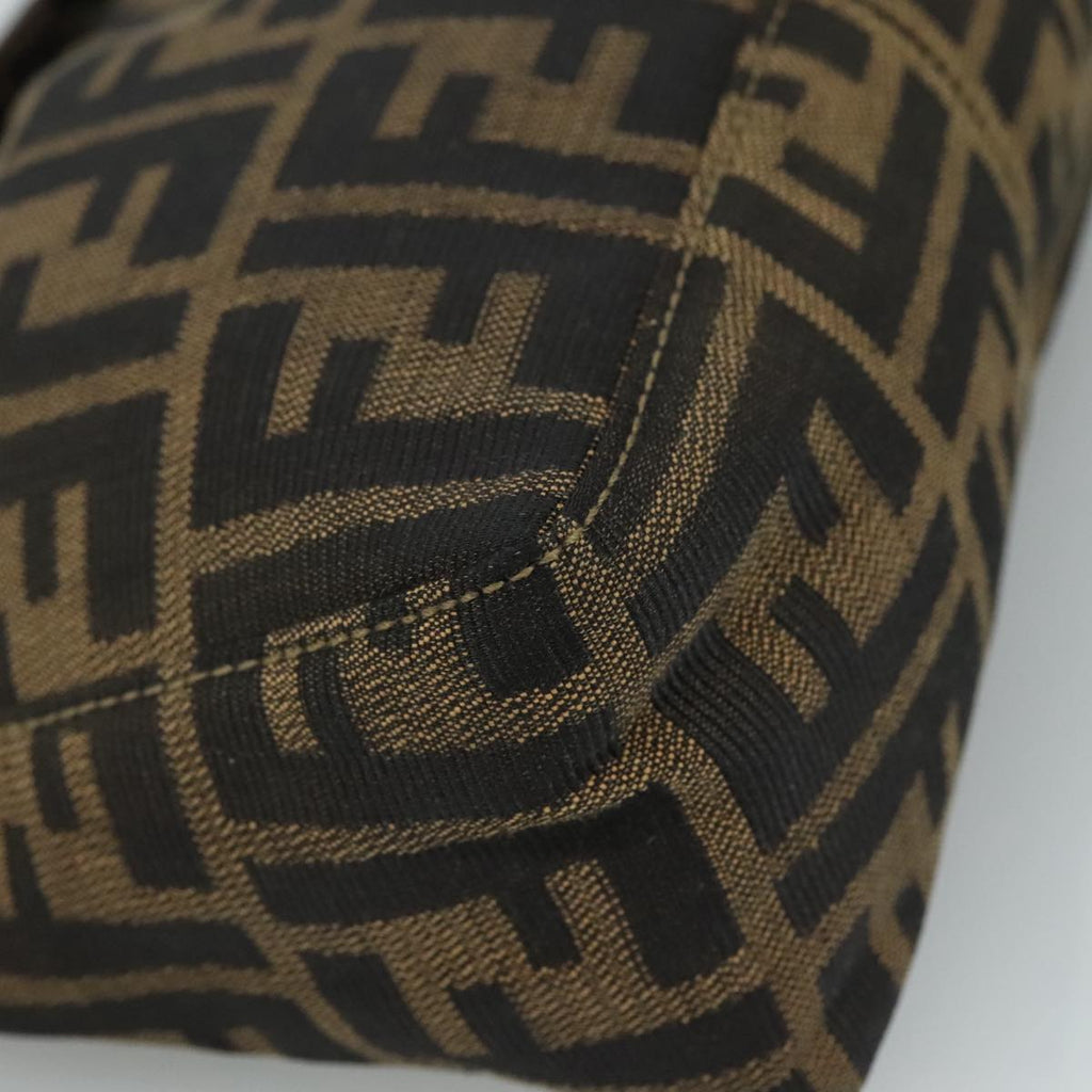 FENDI Zucca Canvas Hand Bag Brown 104859