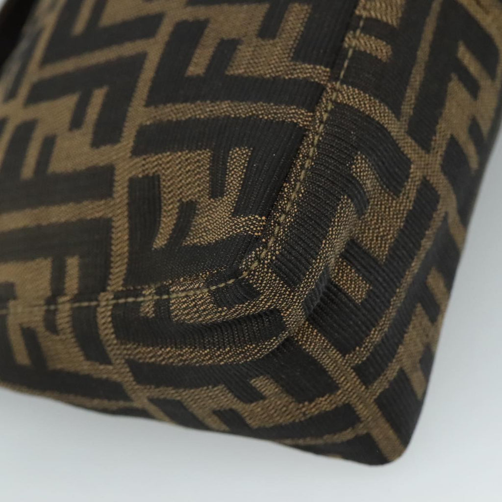 FENDI Zucca Canvas Hand Bag Brown 104859