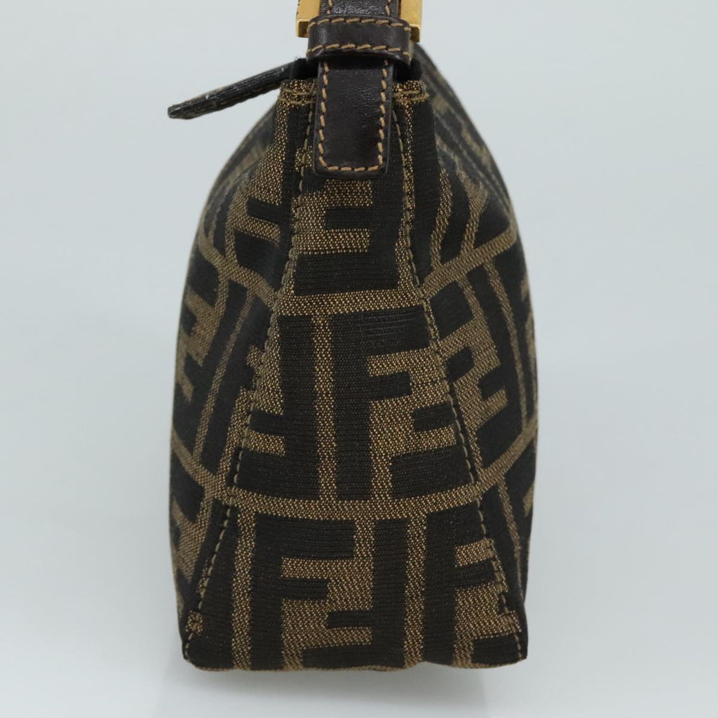 FENDI Zucca Canvas Hand Bag Brown 104859