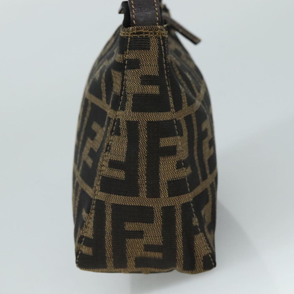 FENDI Zucca Canvas Hand Bag Brown 104859