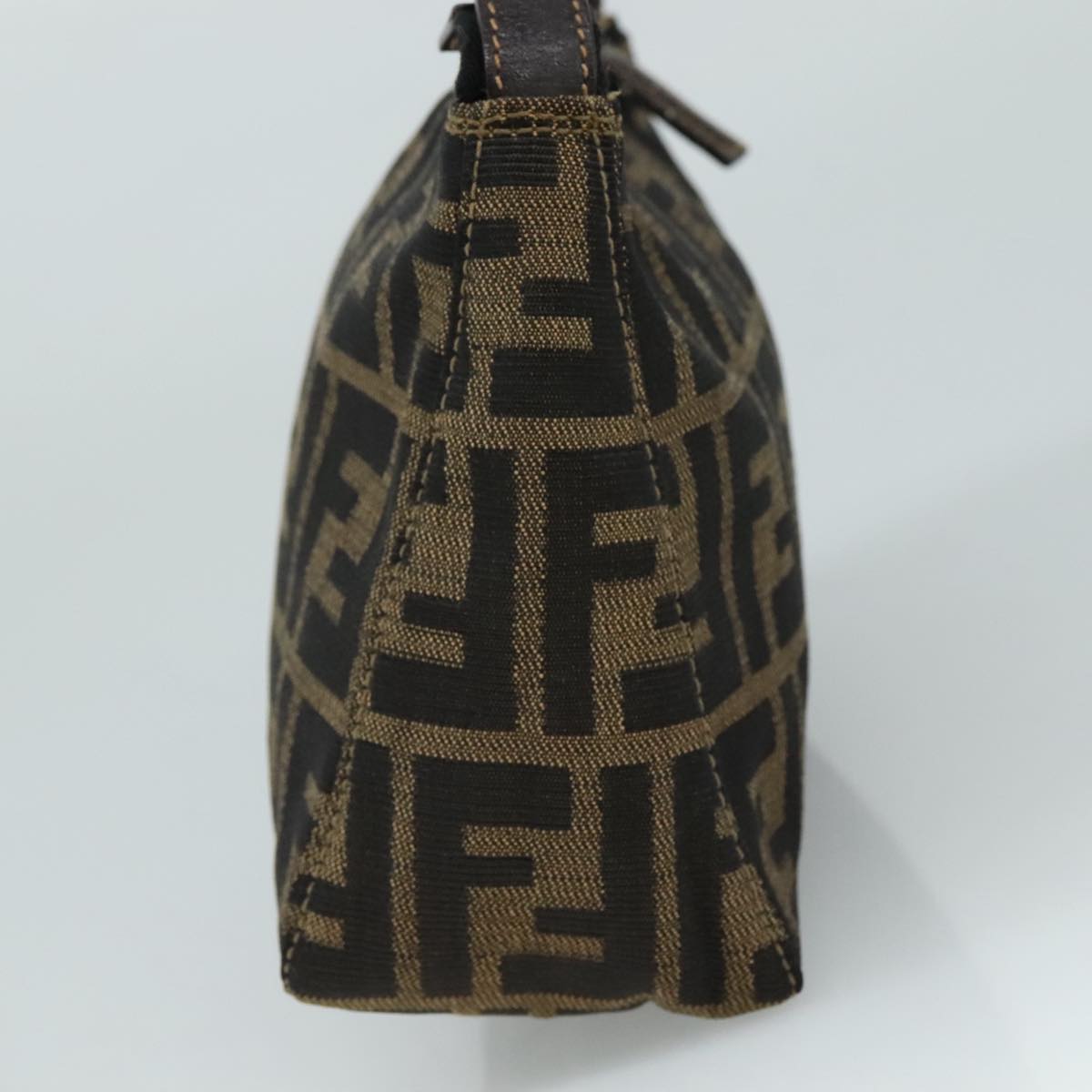 FENDI Zucca Canvas Hand Bag Brown 104859