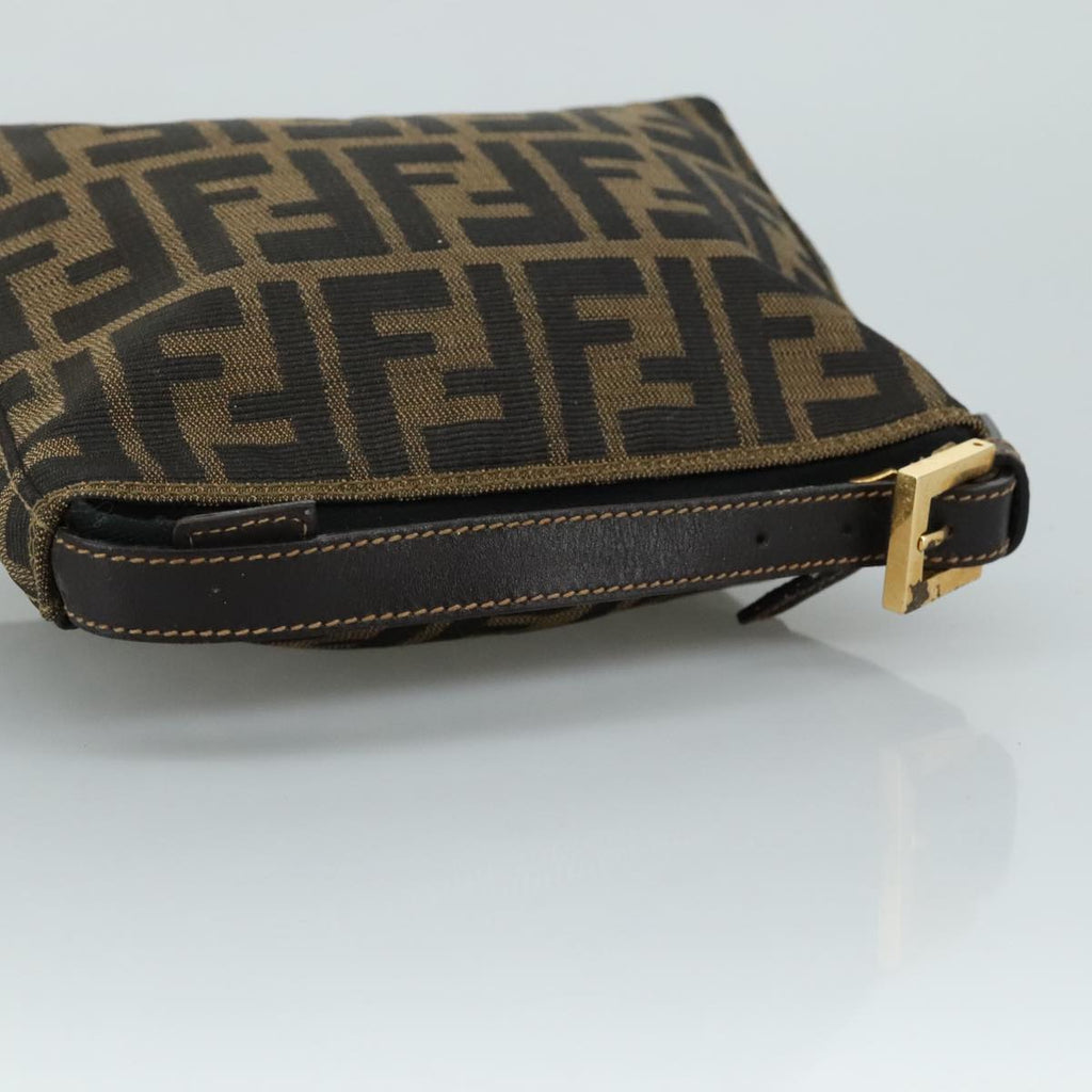 FENDI Zucca Canvas Hand Bag Brown 104859