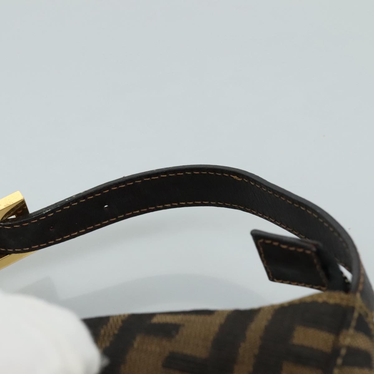 FENDI Zucca Canvas Hand Bag Brown 104859