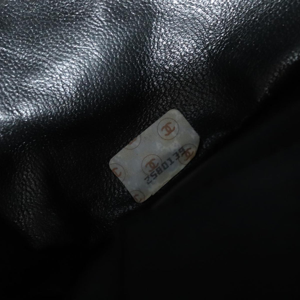 CHANEL Matelasse Shoulder Bag Lamb Skin Black Gold CC 104998A