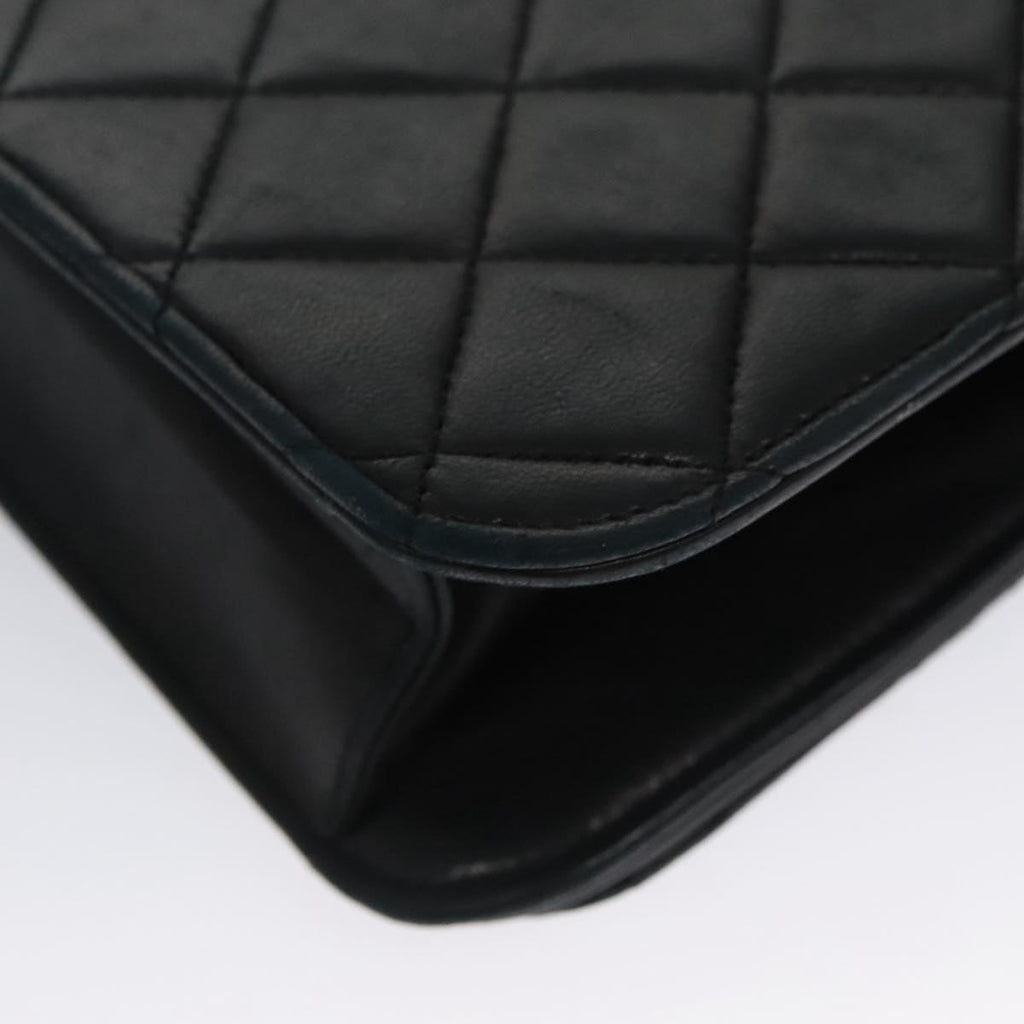 CHANEL Matelasse Chain Shoulder Bag Lamb Skin Black CC 104999