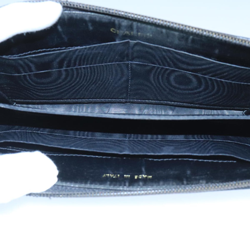 CHANEL COCO Mark Wallet Caviar Skin Black Gold CC 105006