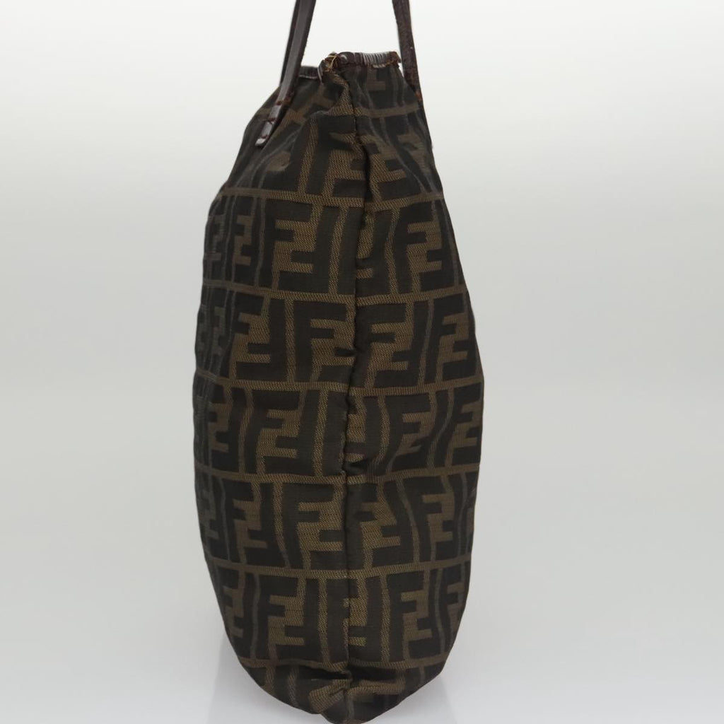 FENDI Zucca Canvas Tote Bag Brown Black 105206