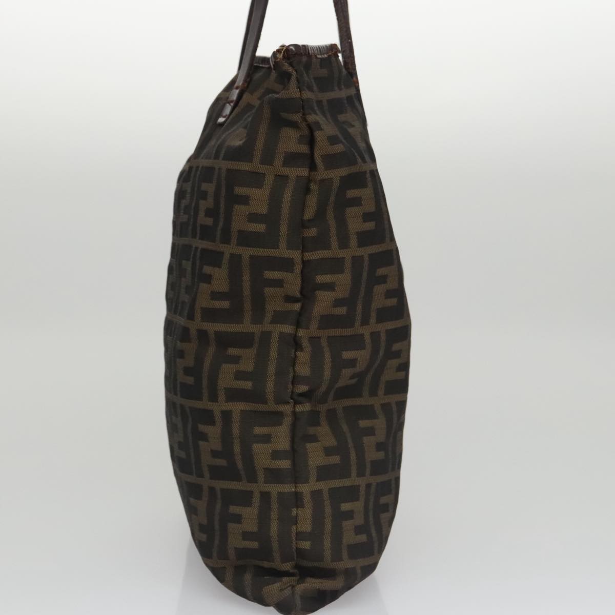 FENDI Zucca Canvas Tote Bag Brown Black 105206