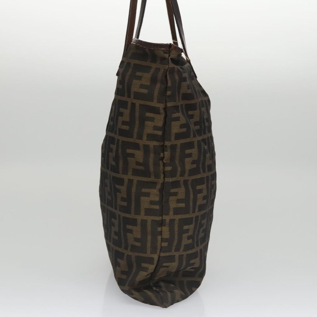 FENDI Zucca Canvas Tote Bag Brown Black 105206