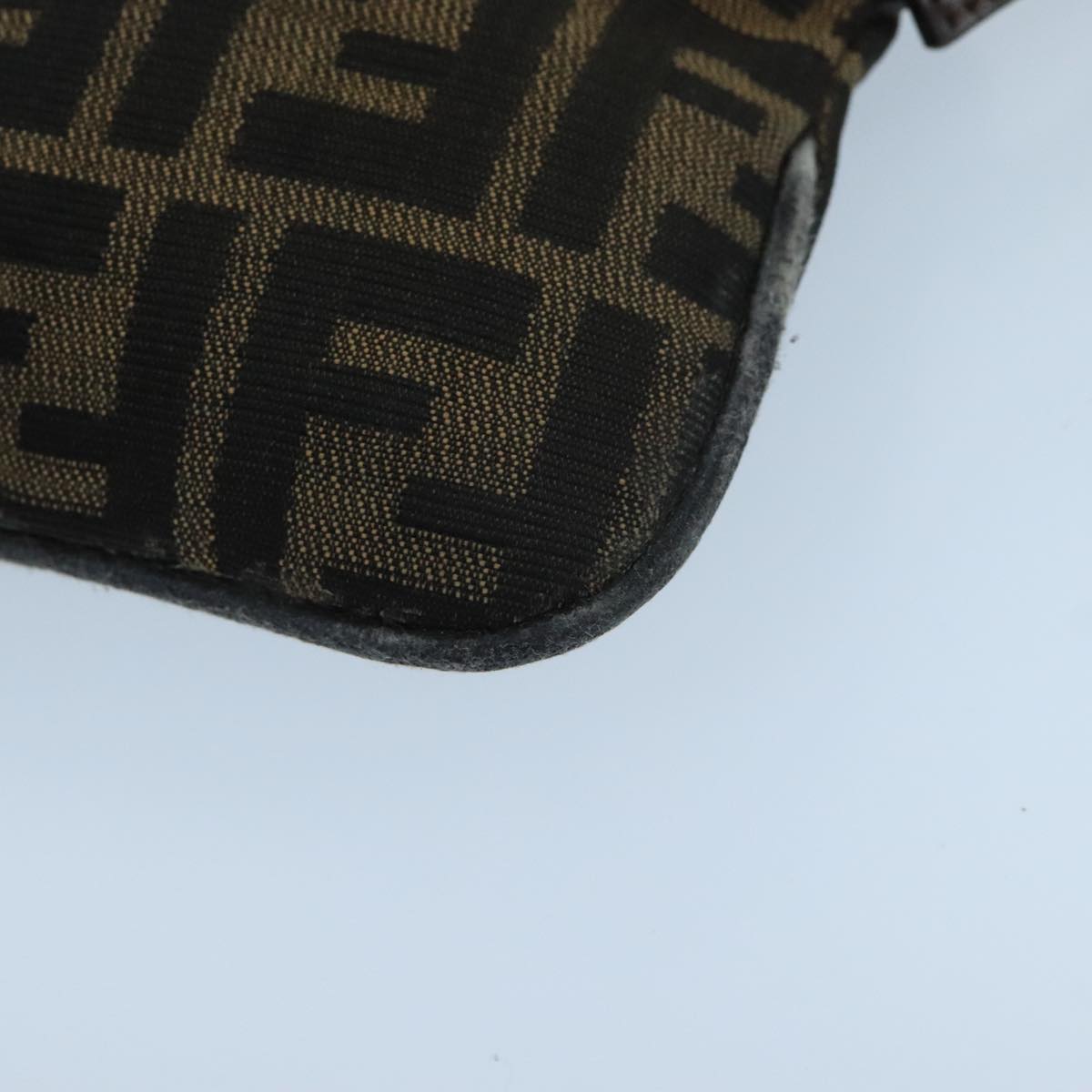 FENDI Zucca Canvas Mamma Shoulder Bag Brown Black Gold 105316