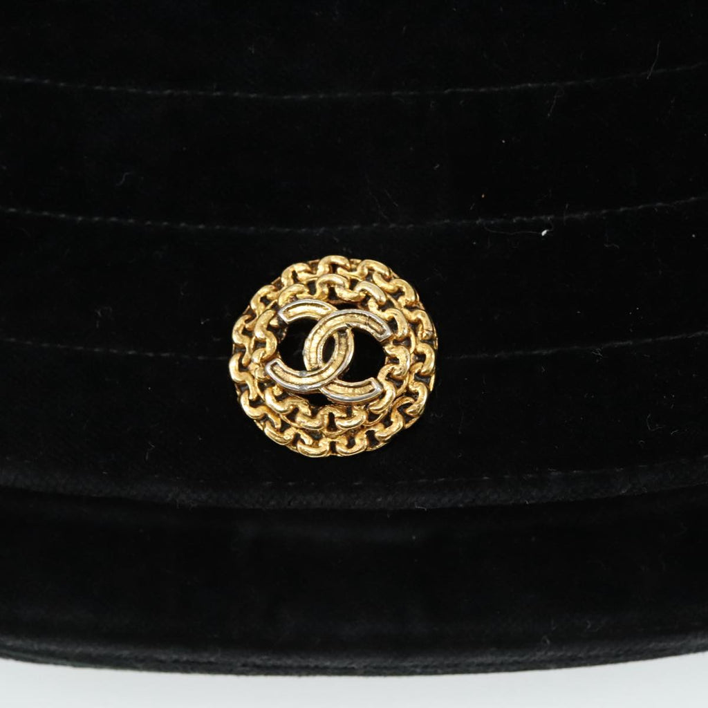 CHANEL Chain Shoulder Bag Suede Black CC 105831
