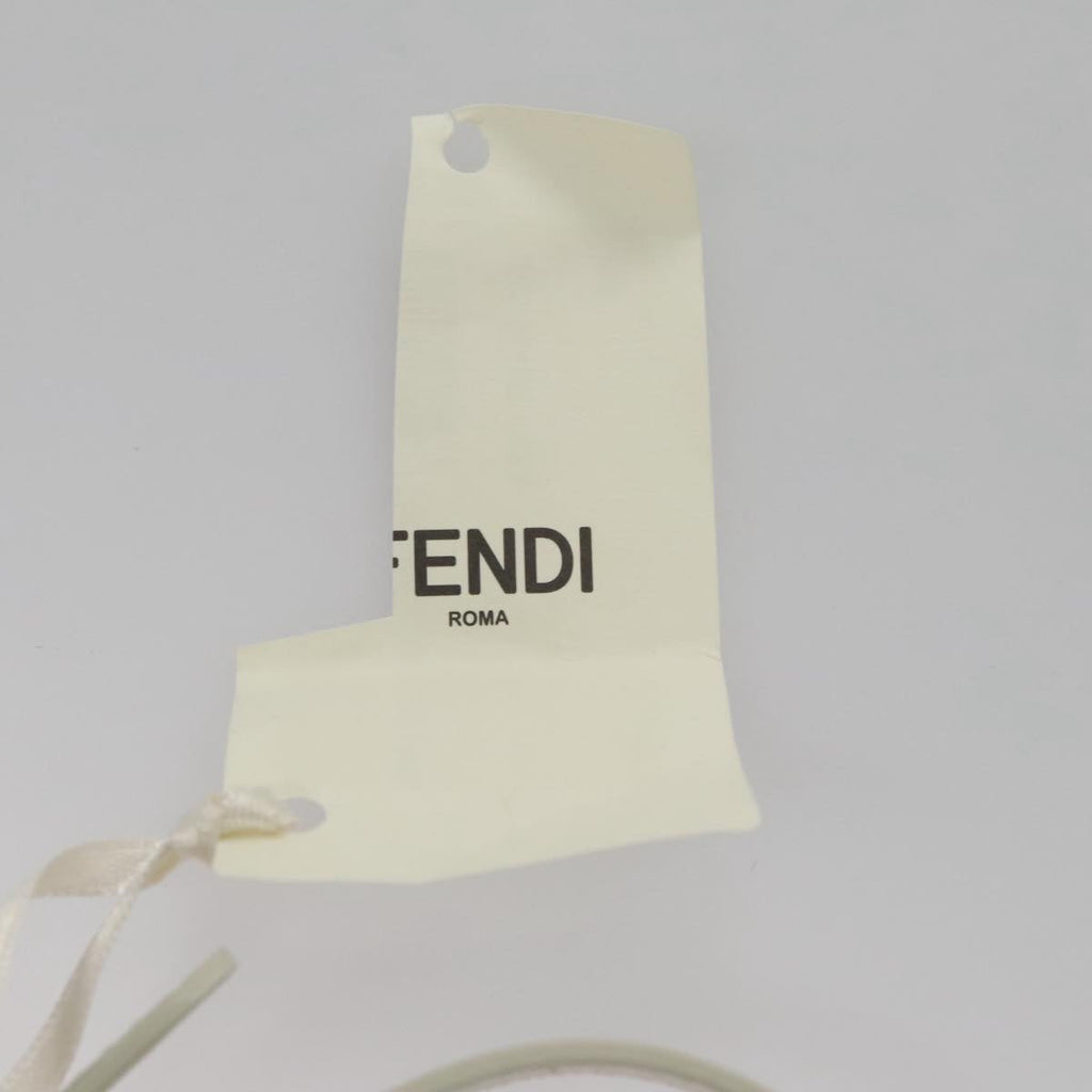 FENDI Shoulder Bag Leather White Red 105854A