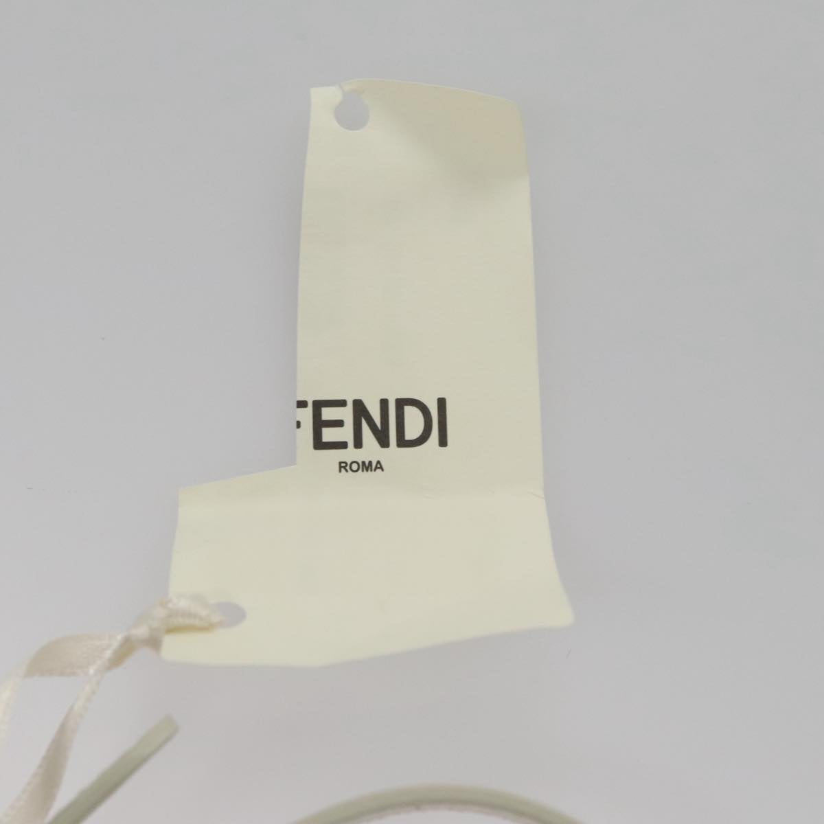 FENDI Shoulder Bag Leather White Red 105854A