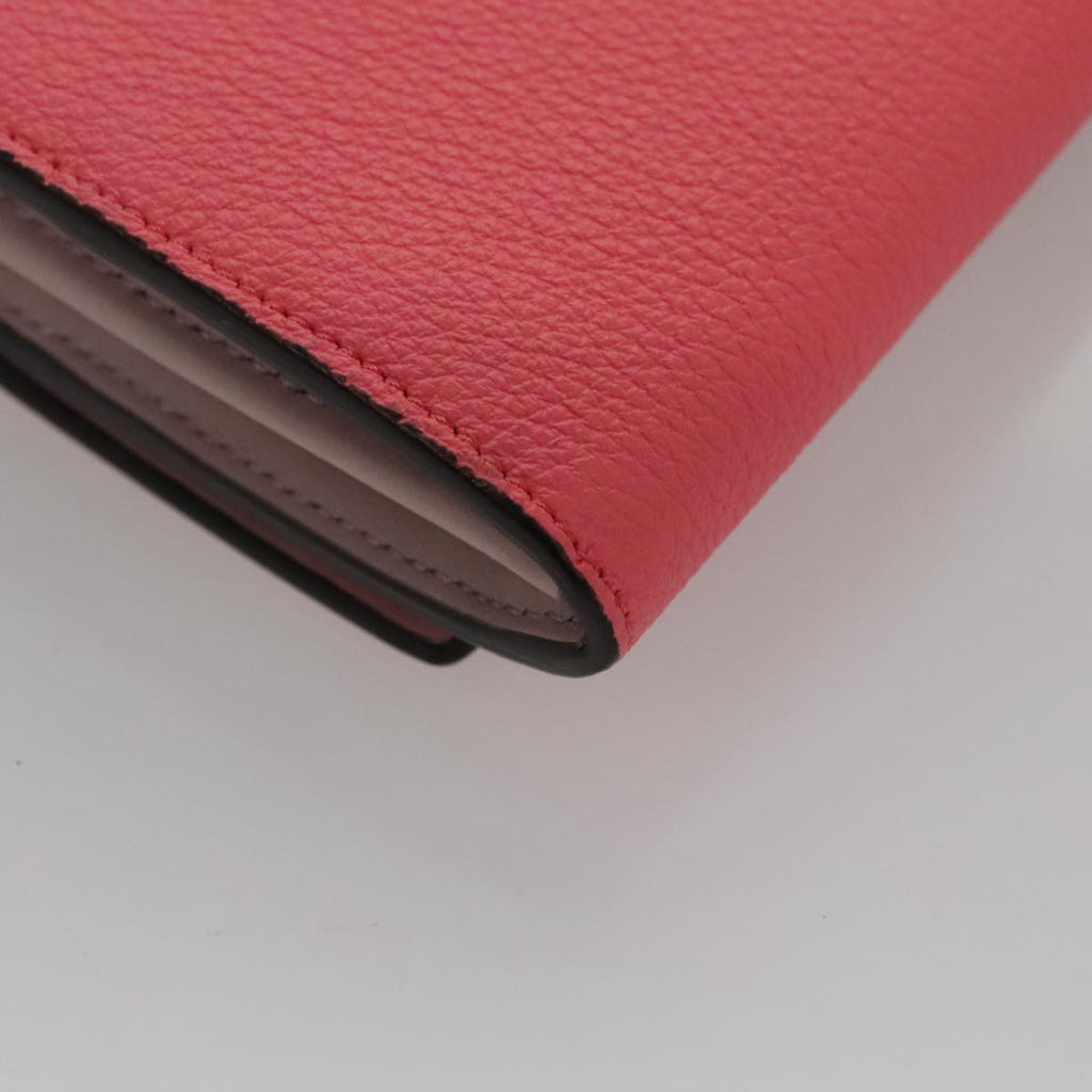 FENDI Peek A Boo Long Wallet Leather Pink 8M0427 105907