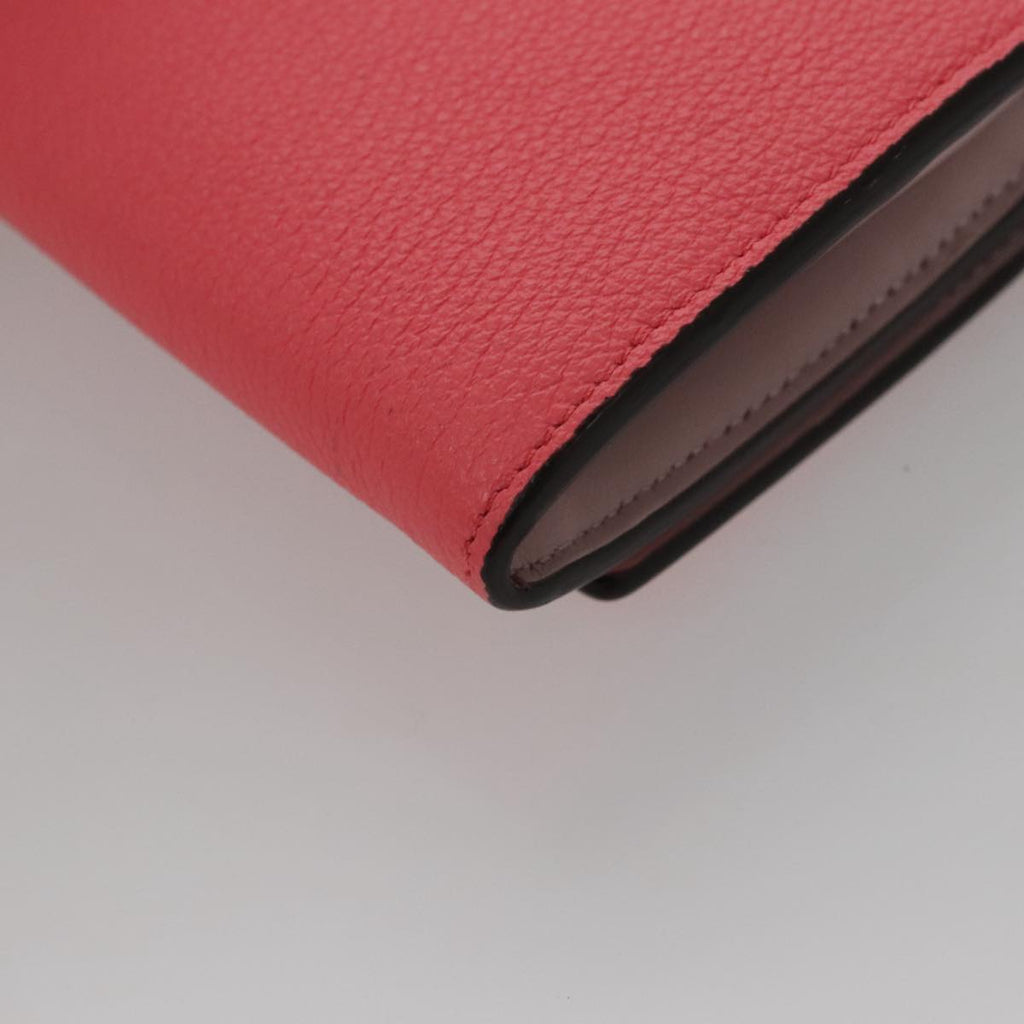 FENDI Peek A Boo Long Wallet Leather Pink 8M0427 105907