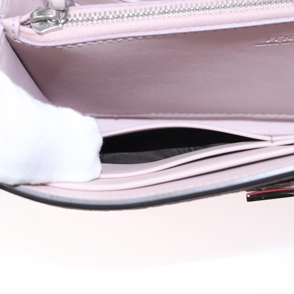 FENDI Peek A Boo Long Wallet Leather Pink 8M0427 105907
